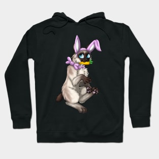 Bobtail BunnyCat: Seal Point (Pink) Hoodie